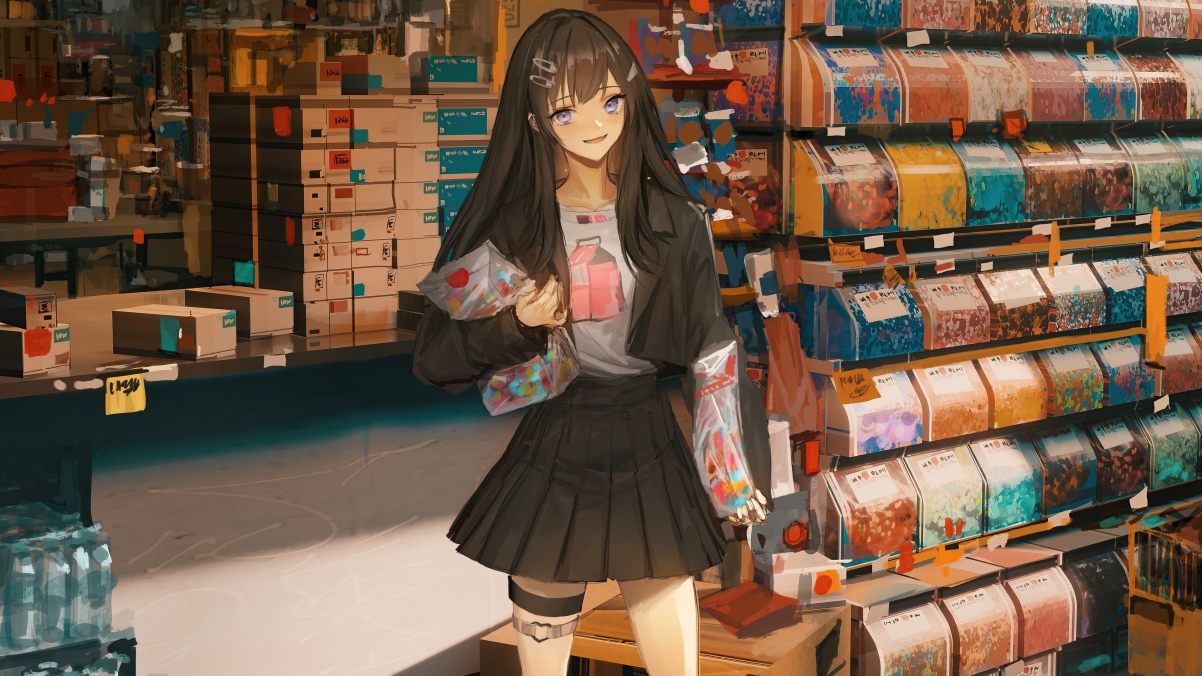 动漫女孩商场主题 精选4K高清壁纸 3840x2160 畅享下载