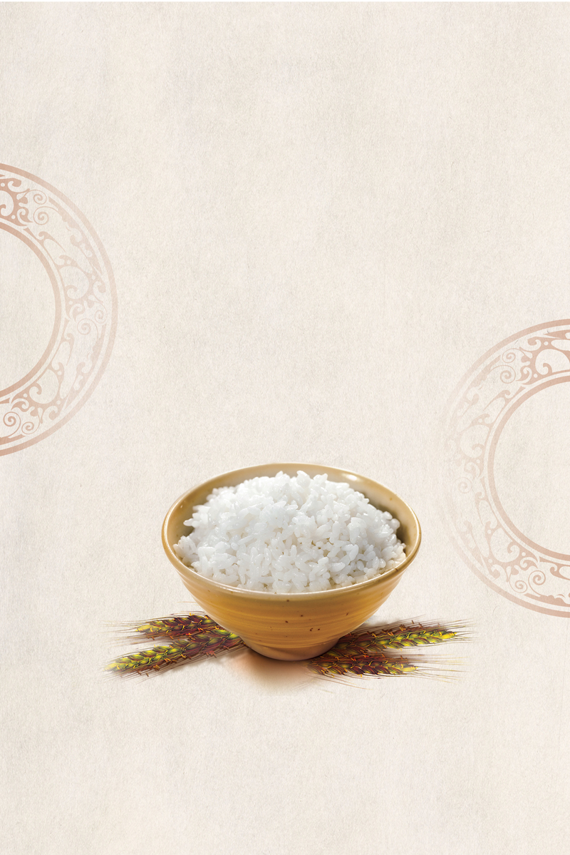 白米饭之美，珍惜粮食，共享未来——高清JPG海报背景素材下载
