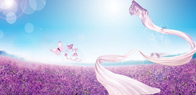 薰衣草梦幻背景，高清JPG图片素材，创意设计任你选，免费下载