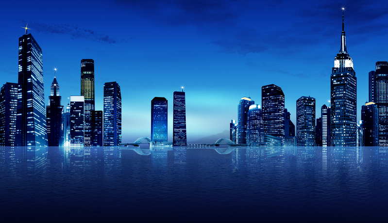 璀璨夜空城市风光，高清JPG背景素材，创意另类图片设计资源下载