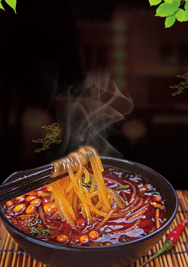 美食酸辣粉海报，高清JPG图片，创意另类设计素材下载