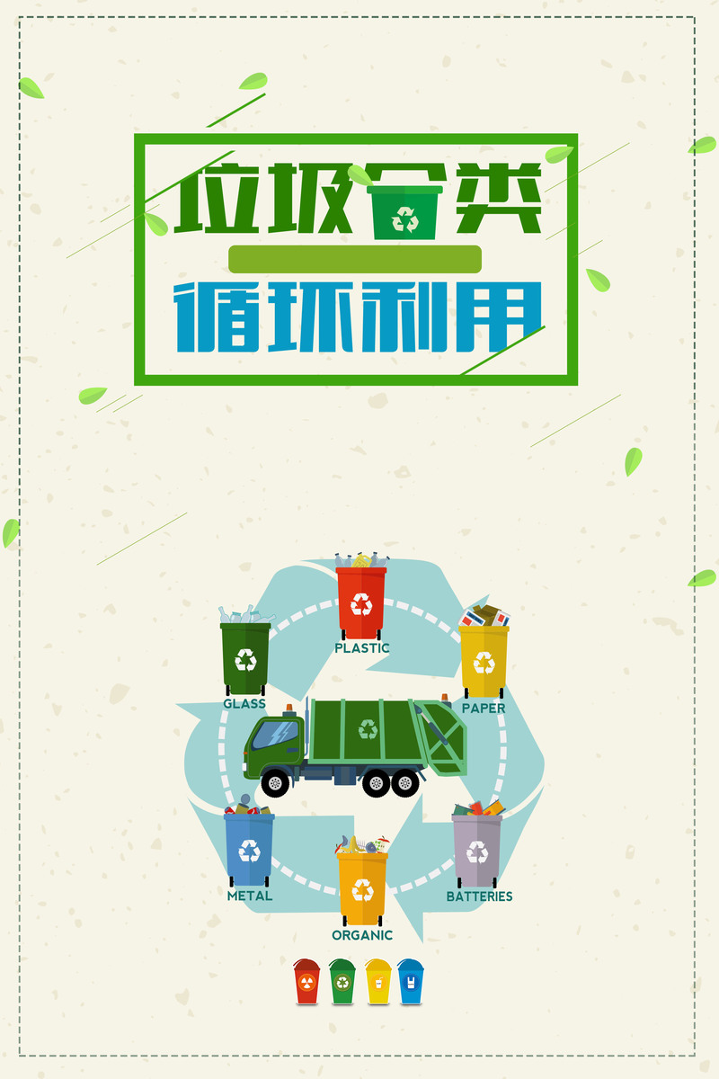 垃圾分类循环利用图片素材，高清JPG下载，创意另类设计精选