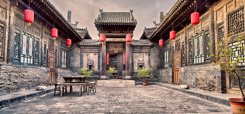 怀旧风情四合院背景装饰，高清JPG图集，创意图片素材下载