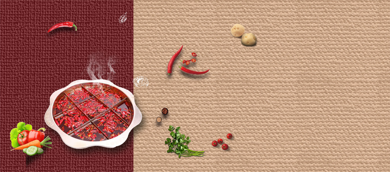 麻辣火锅香料背景素材，高清JPG Banner图片，创意另类设计资源下载