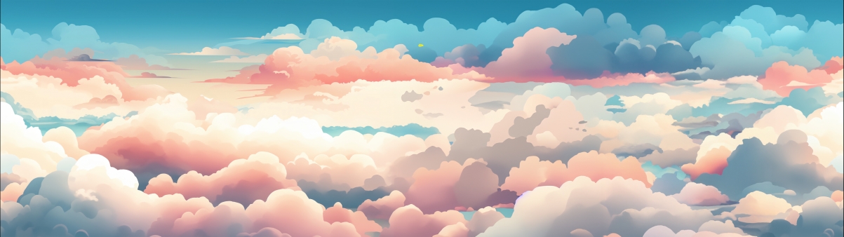 天空云彩艺术之美，5120x1440双屏4K高清壁纸，免费下载