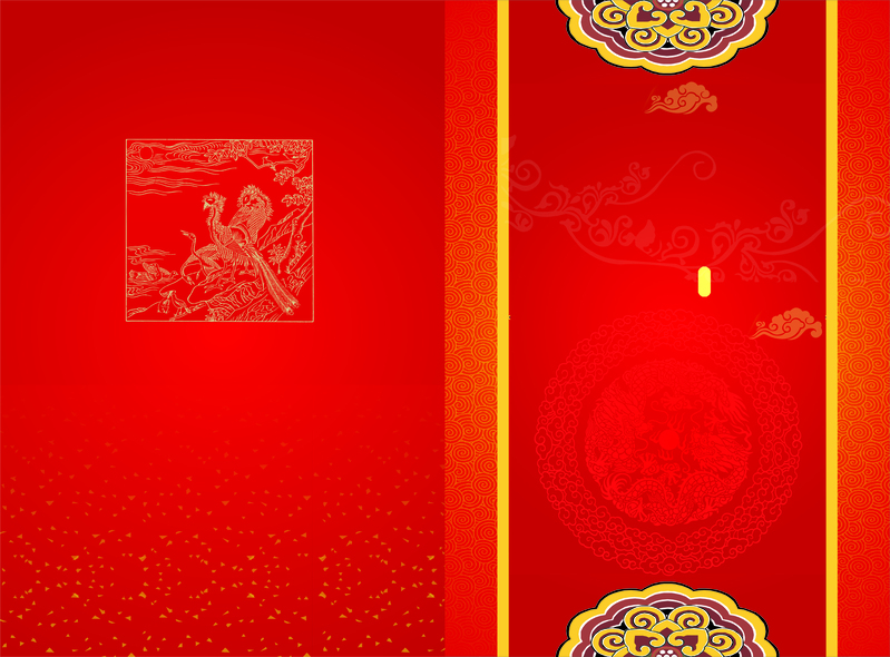 中国风红色菜单JPG高清图，创意图片素材免费下载