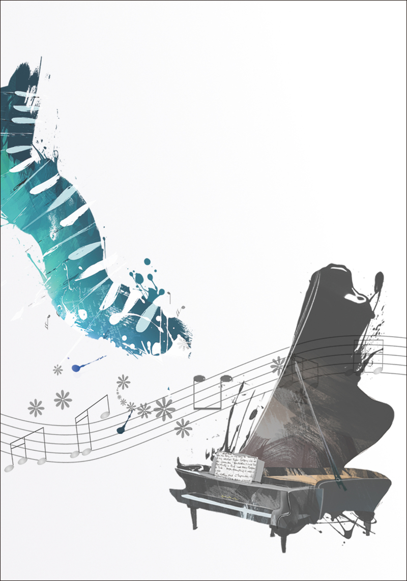 音乐会工作证设计素材，高清钢琴海报背景JPG图片，创意另类图片免费下载