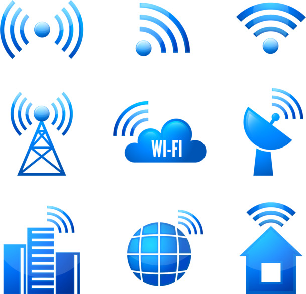 矢量手绘WIFI信号PNG图标，高清透明免抠，设计素材下载