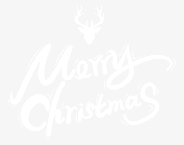 Merry Christmas定制字体PNG透明图，高清节日元素，一键下载素材