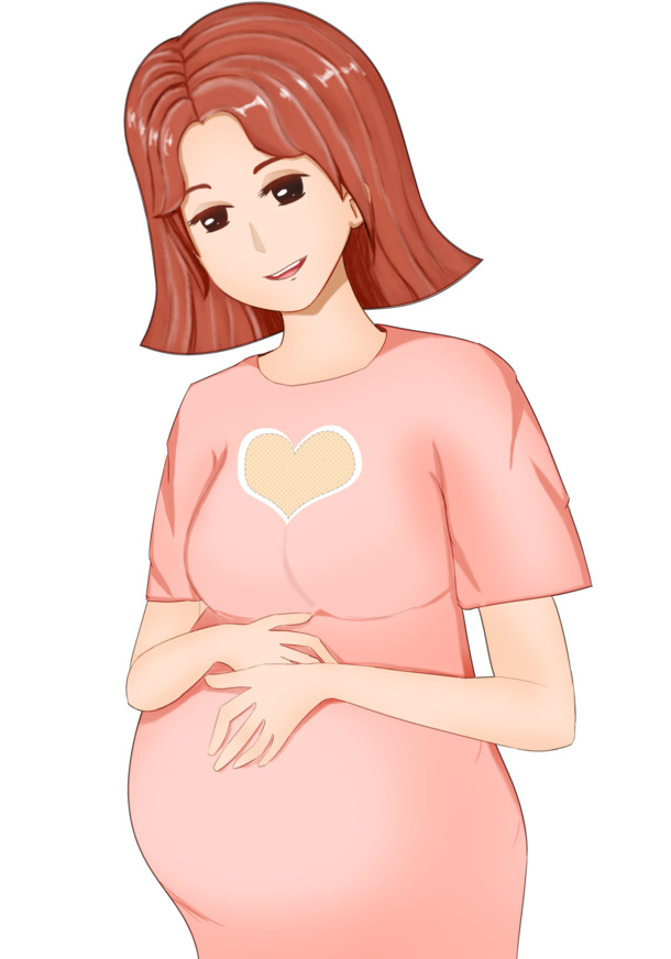 孕妇插画&母亲节高清PNG素材，透明节日元素，一键下载设计必备！