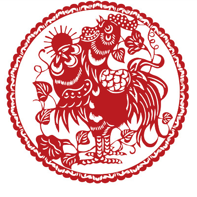 鸡年窗花PNG透明图片，高清节日元素，元旦春节元宵素材下载