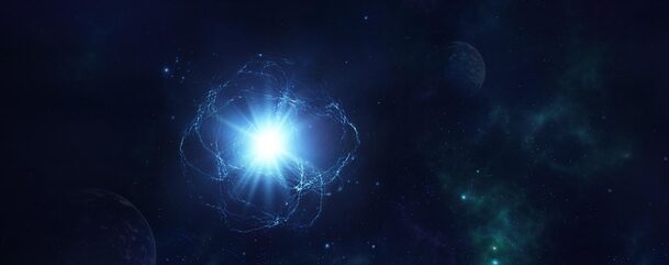 宇宙银河星空蓝光线条透明PNG背景，抽象梦幻设计素材免费下载