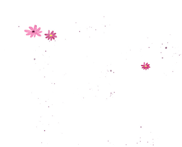 粉色花朵漂浮PNG素材，高清透明图片，创意设计元素下载