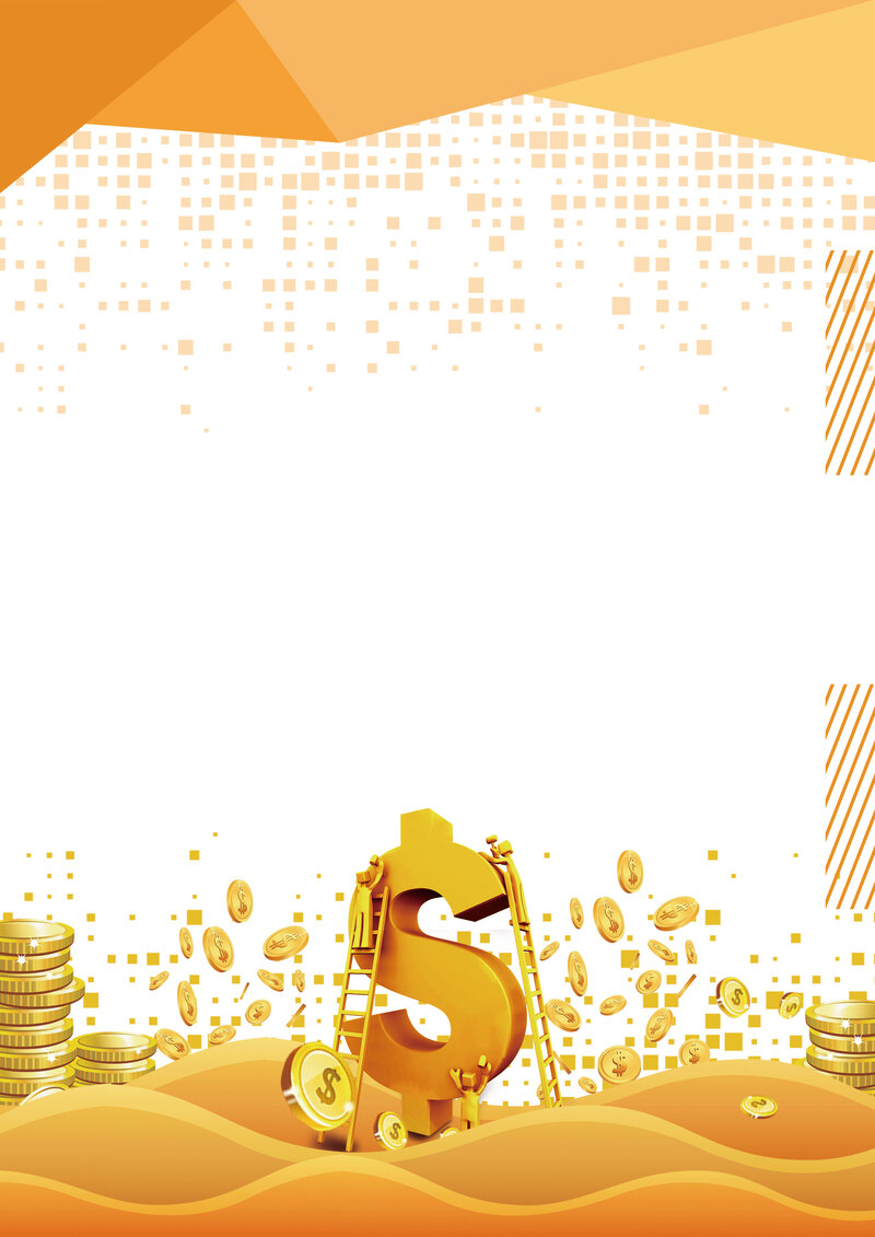 卡通金融理财金币背景图，高清JPG下载，独特设计素材