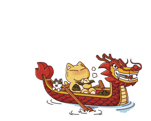 端午佳节必备，龙舟竞赛PNG透明图，高清素材免费下载