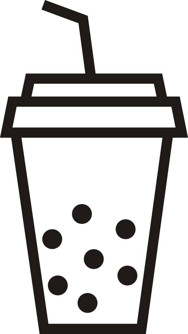 矢量奶茶简笔PNG素材，高清透明，手绘卡通元素，免费下载