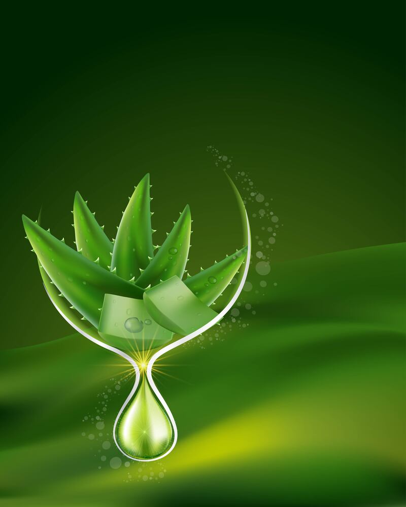 矢量芦荟精华护肤背景素材，高清JPG图片，创意图片设计资源下载