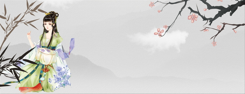 古典刺绣艺术，灰色复古banner，高清JPG下载，中国风设计素材