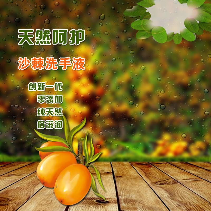 高清沙棘洗手液主图设计素材，JPG格式，独特风格，免费下载