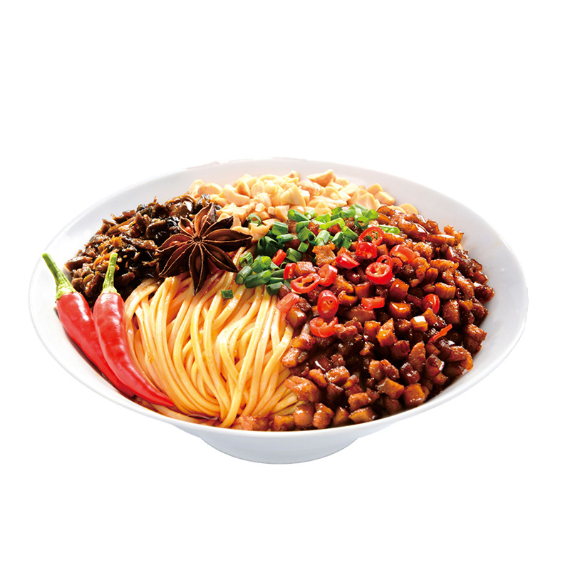 武汉热干面高清PNG透明素材，速食碱水面条干拌面免扣图片，设计元素一键下载