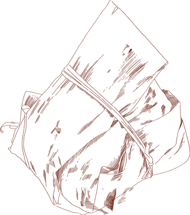 端午节手绘线描棕子PNG素材，高清透明，节日元素设计必备，免费下载