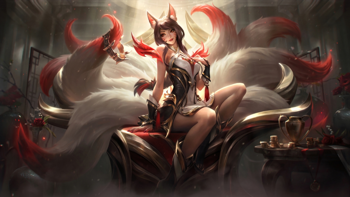 【绝美珍藏】九尾妖狐阿狸，英雄联盟殿堂级壁纸，8K超高清7680x4320，游戏美图下载