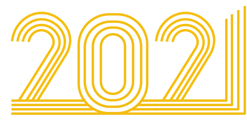 2021金色线条PNG素材，高清透明免抠，字体元素设计资源下载