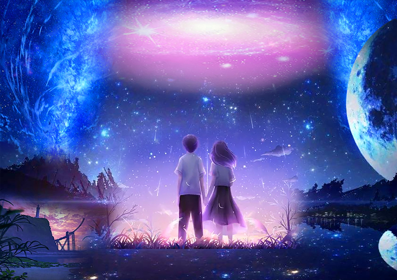 绝美星空背景，高清JPG图片，创意图片设计素材免费下载