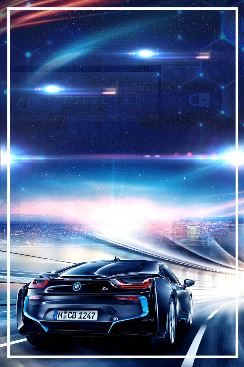 下载高清JPG图片，汽车维修蓝白渐变科技背景，独特图片设计素材