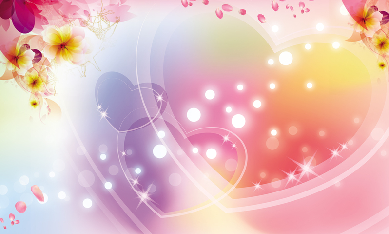 妇女节专属，高清梦幻爱心海报JPG素材，创新设计，免费下载