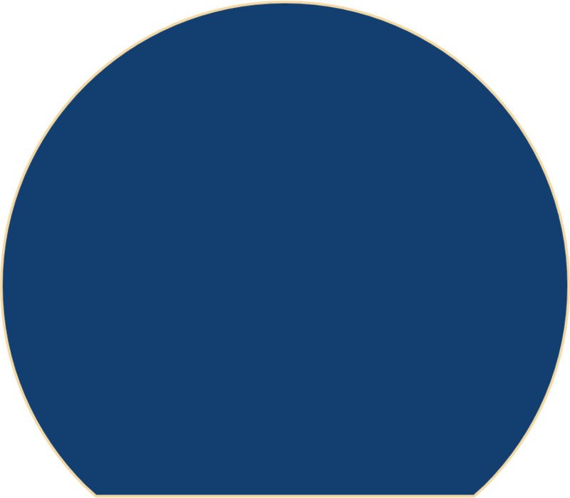 【免费下载】高清蓝色古典圆金边PNG透明背景素材，几何扁平渐变风格，设计必备元素