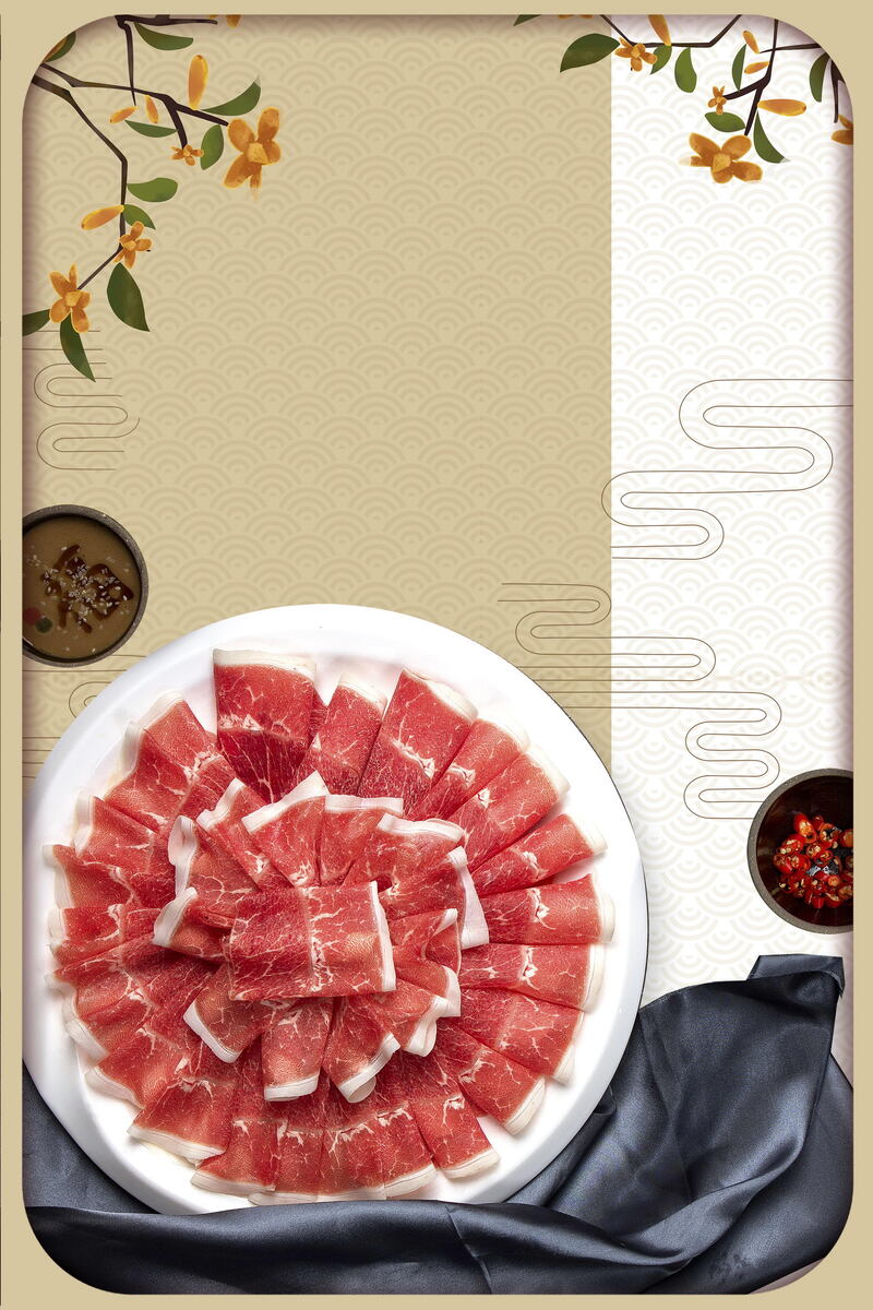 高清羊肉火锅海报设计素材下载，领略中华美食魅力，另类创意背景JPG图片精选