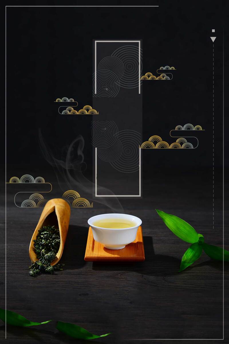 中国风黑白茶道文化，复古茶具广告图片下载，高清JPG，尽显茶韵之美