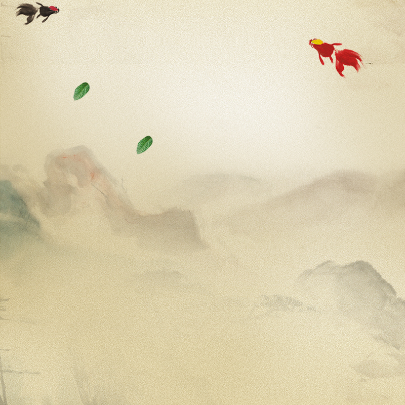 中国风山水复古高清JPG素材，古朴主图设计下载