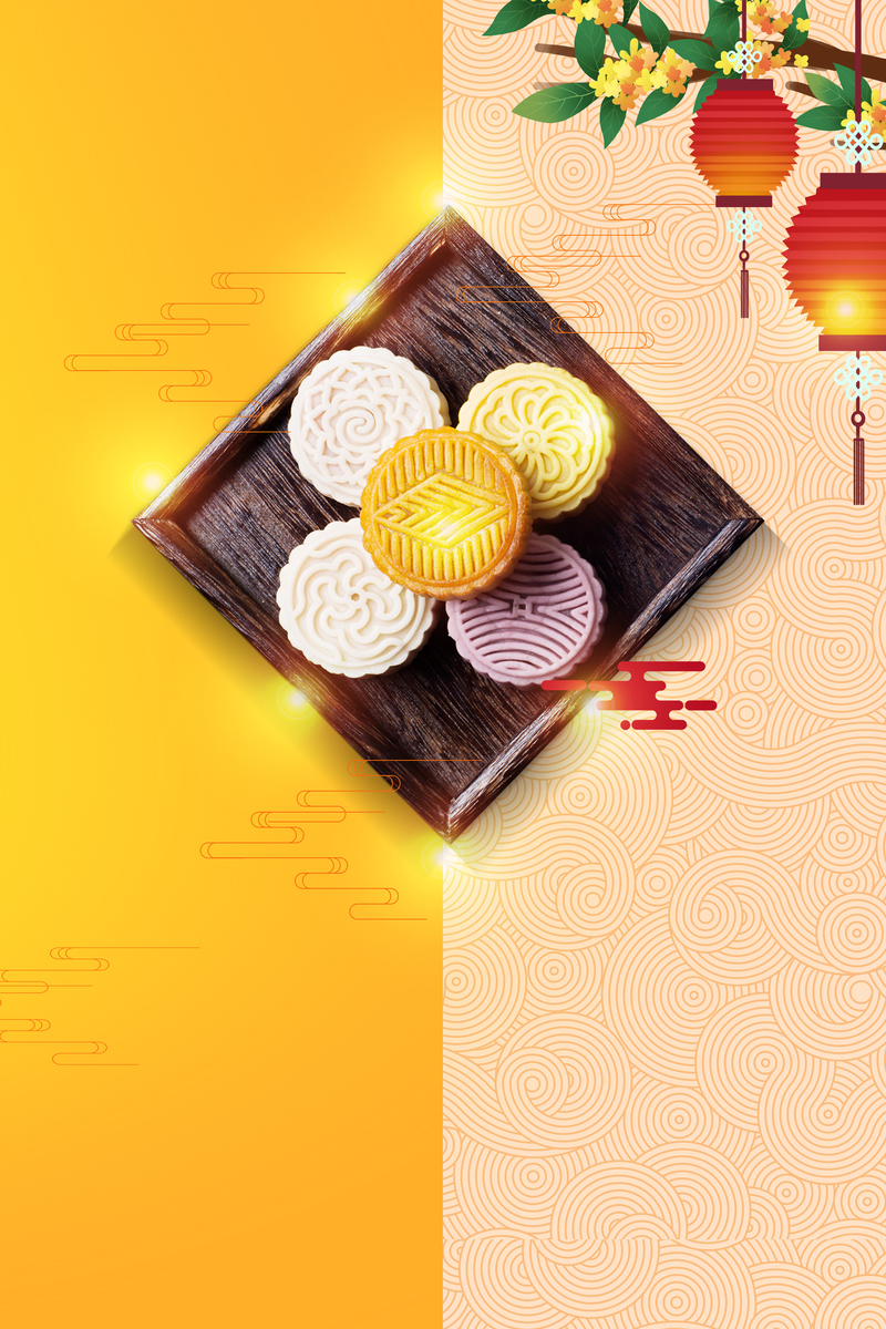 中秋月饼包装设计，复古中国风JPG素材，高清下载，领略中秋文化韵味