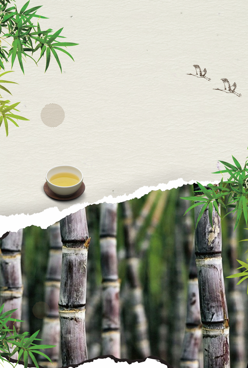 甘蔗促销，古典中国风水果店海报，高清JPG素材，复古设计，一键下载