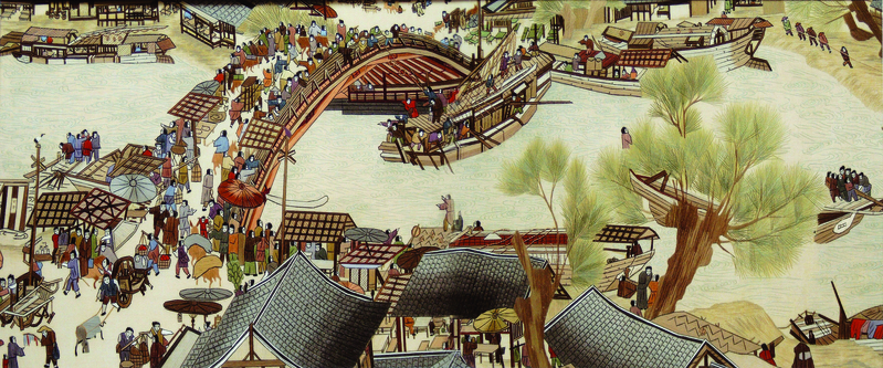 高清复古《清明上河图》背景JPG，中国风设计素材免费下载