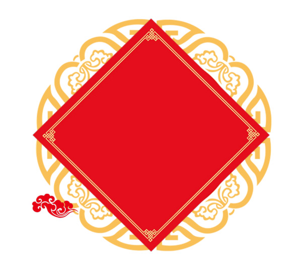 中国风高清PNG透明图片，红色背景装饰元素，免费下载设计素材