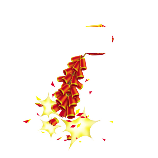 高清元旦春节元宵PNG透明爆竹素材，免费下载设计元素