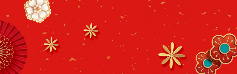 下载新年春节红色系大气3D简约中国风背景Banner，高清JPG复古设计素材