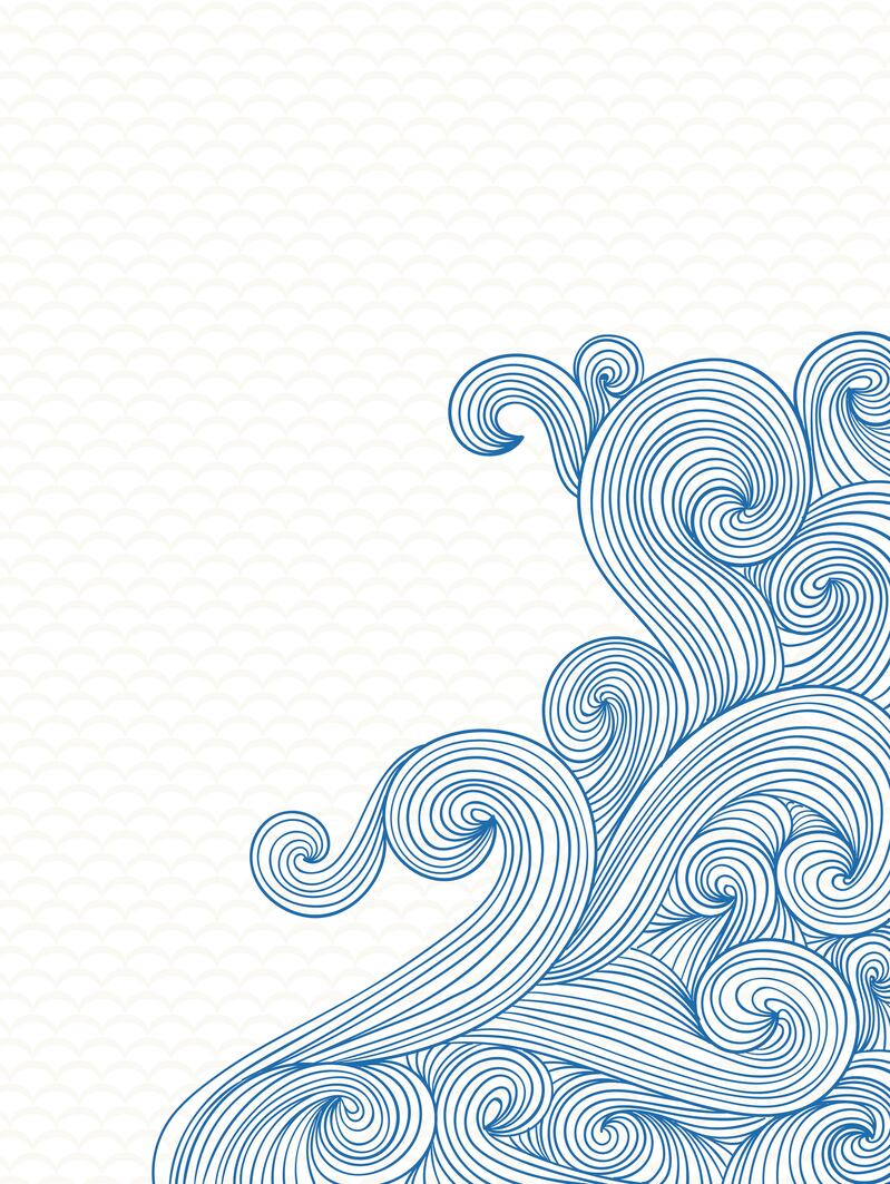复古中国风矢量海水纹线描背景素材，高清JPG图片设计资源下载