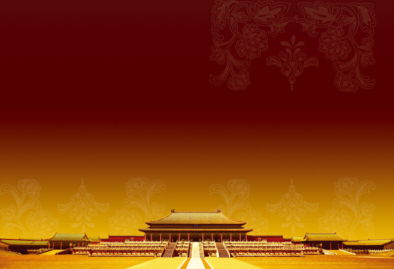 复古中国风企业文化海报展板设计，公司简介背板背景素材，高清JPG图片下载