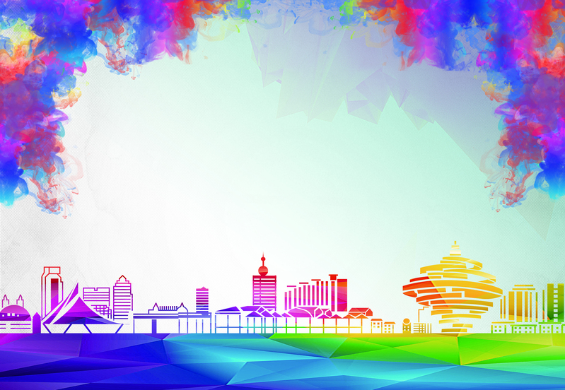 复古中国风青岛印象旅游宣传海报设计素材，高清JPG背景图片，下载即用，打造独特城市展板