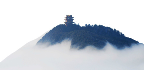 峨眉山绝美风光，高清PNG透明背景景点图片，设计素材免费下载