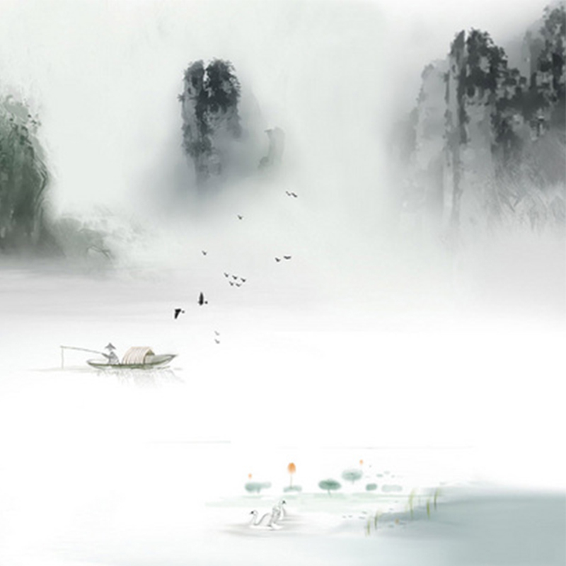 复古水墨画背景高清JPG素材，中国风设计元素免费下载