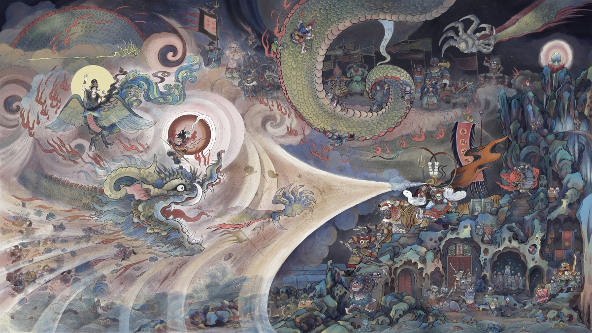 黑神话悟空手绘杰作，超高清4K壁纸3840x2160，游戏美图下载