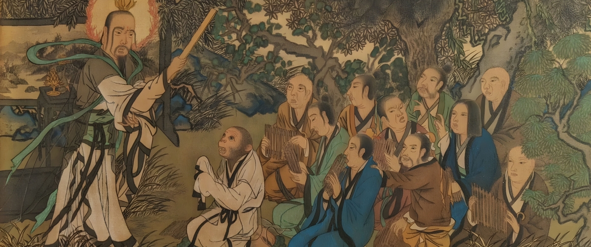 《黑神话，悟空》拜师场景超高清4K壁纸，专为3440x1440带鱼屏设计，一键下载游戏美图