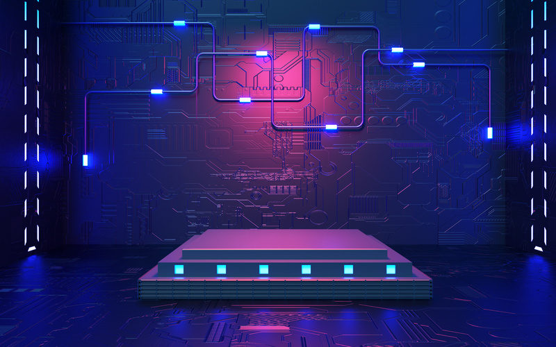 科幻风绚丽C4D背景，高清JPG图片素材，电商狂欢设计必备，一键下载