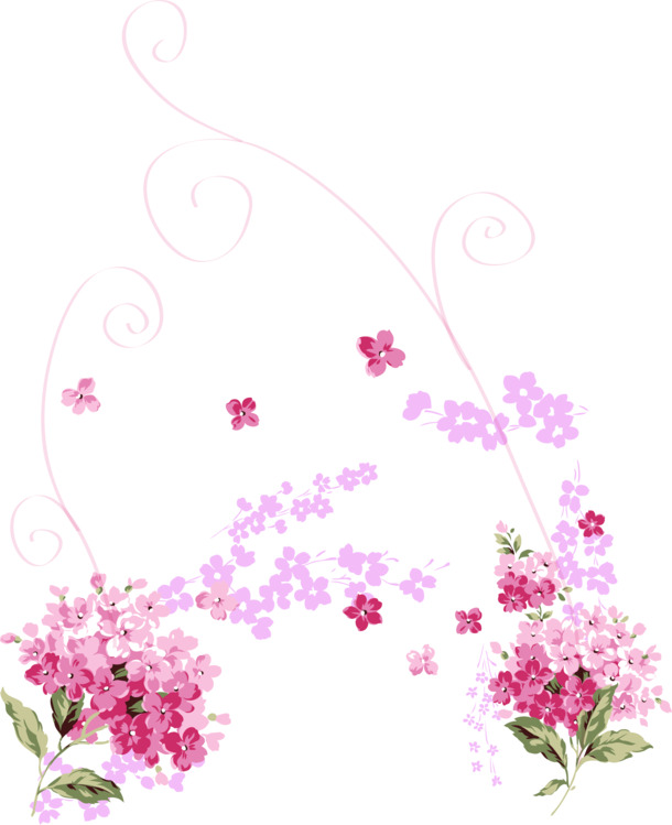精选粉色花卉高清PNG透明素材，情人节节日元素设计图片，免费下载