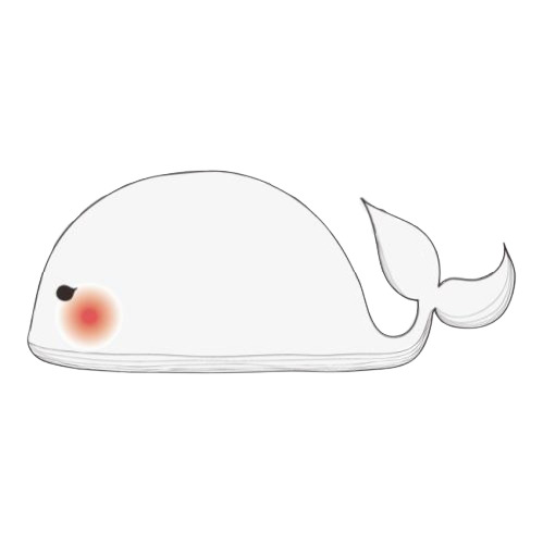下载高清透明PNG可爱白色鲸鱼手绘卡通设计素材，手绘元素丰富